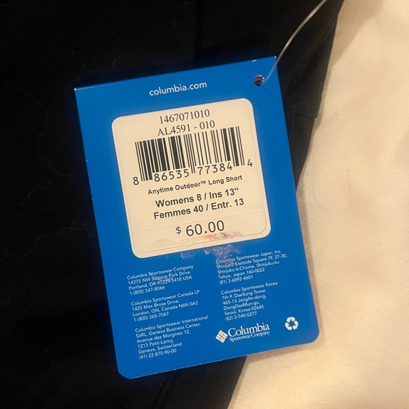 Columbia Anytime Outdoor Women’s Mid-Rise Long Shorts with Pockets Sz 8 - Picture 5 of 5
